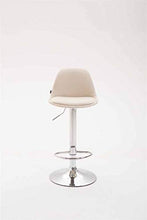 CLP 2X Sgabelli Design Kiel in Stoffa I Coppia Sgabelli Cucina Girevoli Regolabili 60-82cm I Sgabelli Bar Imbottiti, Colore:Crema