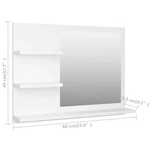 vidaXL Specchio da Bagno Rovere Sonoma 60x10,5x45 cm in Truciolato