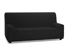Martina Home - Copertura elastica per divano 2 posti, modello TUNEZ, colore NERO, Misura da 120 a 190 cm