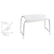 WENKO Sgabello doccia Secura - portata 120 kg, Plastica, 50 x 32 x 26 cm, Bianco