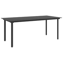 vidaXL Set da Pranzo da Giardino 7 pz in Rattan PVC Nero
