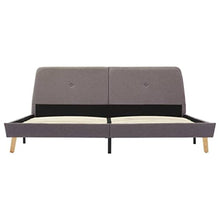 vidaXL Giroletto Telaio Struttura Testiera Sponde per Letto Mobili Camera Pediera Arredamento Testata Complementi Grigio Talpa in Tessuto 160x200 cm
