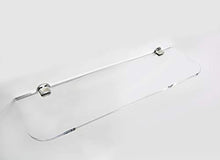 3DScube Mensola in plexiglass trasparente da parete, lunghezza 50 cm, profondità 15 cm, sp. 10 mm, completa di 2 supporti in alluminio per ancoraggio a muro
