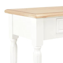 vidaXL Legno Massello Credenza Classica Elegante Stile Vintage Francese Tavolo Consolle Cassettiera Armadietto 150x35x77cm Bianco e Marrone