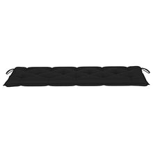 vidaXL Panca da Giardino con Cuscino Nero 150 cm in Legno di Teak