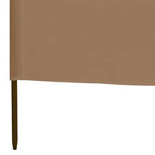 Tidyard Paravento a 3 Pannelli in Tessuto Giardino e Giardinaggio,Arredamento da Giardino e Accessori 400x120cm Grigio Talpa