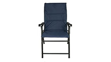Hyfive - Sedia pieghevole da pranzo per esterni, giardino, campeggio, con imbottitura di lusso, colore: blu navy