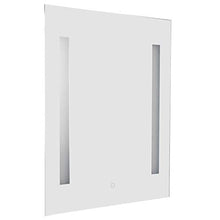 Zerone Specchio LED anti-appannamento, specchio da parete rettangolare, per bagno e trucco, 50 x 70 cm