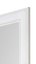 MO.WA Specchio Parete Lungo Legno Sbiancato Bianco Shabby Chic cm. 51x146 Cornice Legno da Appendere in Verticale e Orizzontale Made in Italy.