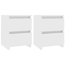 SKM Comodini Bianchi 2 pz 30x30x40 cm in Truciolato