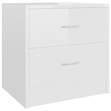 vidaXL Comodini 2 pz Bianco Lucido 40x30x40 cm in Truciolato