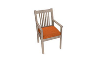 Cuscino per sedia sfoderabile con chiusura lampo per interni ed esterni cucina terrazza giardino in ampia scelta di colori e dimensioni (45x45x5, Arancione)