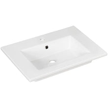 Fackelmann - Set di mobili da bagno B.Perfect, 2 pezzi, con mobiletto sottolavello, con lavabo in ceramica, da appendere, 60 cm e armadietto a LED
