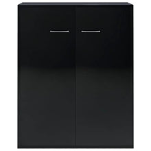 Sideboard Hochglanz-Schwarz 60 x 30 x 75 cm Spanplatte