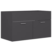 vidaXL Set Mobili da Bagno 2 pz Grigio in Truciolato