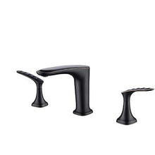 Faucet-4456 Rubinetto per Lavabo, Bronzo Lucidato A Olio, Due Maniglie A Tre Fori