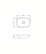 Lavabo d'appoggio in luxolid 60x42 cm - soft medium