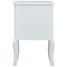 vidaXL Tavolo da comodino, in MDF, 43 x 32 x 65 cm, colore: bianco e grigio