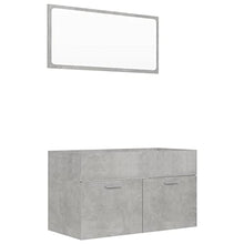 vidaXL Set Mobili da Bagno 2 pz Grigio Cemento in Truciolato