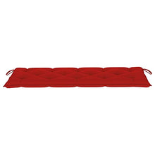 vidaXL Panca da Giardino con Cuscino Rosso 150 cm Legno di Teak