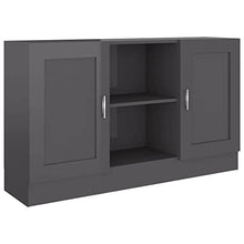 vidaXL Credenza Grigio Lucido 120x30,5x70 cm in Truciolato