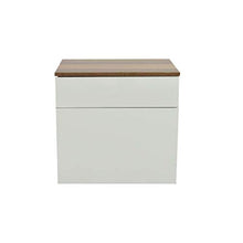 FAMIROSA Comodini Set 2 pz con 1 Cassetto Marrone/Bianco