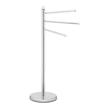Uniprodo Porta Asciugamani da Terra Piantana Portasciugamano Uni_Stand_08 (3 Barre, 2 kg, Argento, Acciaio Cromato, Mobile)