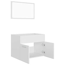 vidaXL Set Mobili da Bagno 2 pz Bianco in Truciolato