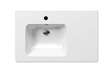 Lavabo con ripiano destro, lavabo da incasso 80 x 50 cm, extra Glaze