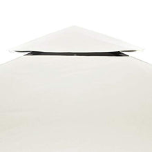 UnfadeMemory Telo Impermeabile Ricambio per Gazebo 310g/m² Bianco Crema 3x3m