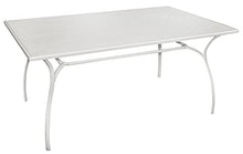 vorghini Tavolo Rettangolare da Giardino 160x100 cm in Ferro Desenzano Avorio