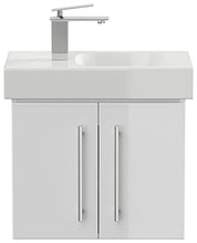 emotion Lavabo con mobiletto, Legno, Bianco Lucido, 53, 2 unità