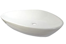 1 lavabo ovale in ceramica, 59 x 39 x 13,5 cm