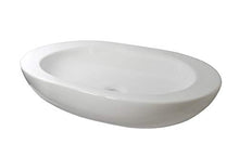 1 lavabo in ceramica ovale grande, 59 cm, 42 cm