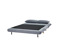 Meubletmoi - Divano convertibile a 2 posti, in velluto grigio, stile scandinavo
