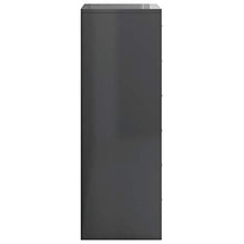 FAMIROSA Credenza con 6 Cassetti Grigio Lucido 50x34x96 cm in Truciolato