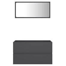 vidaXL Set Mobili da Bagno 2 pz Grigio in Truciolato