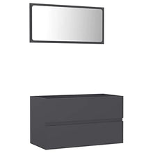 vidaXL Set Mobili da Bagno 2 pz Grigio Cemento in Truciolato