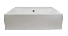 1 lavabo rettangolare grande in ceramica, 51 x 42,5 x 14 cm