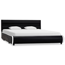 SKM Giroletto con LED Nero in Similpelle 140x200 cm (45.6kg)