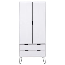 Armadio New York Range, in legno di pino massiccio, bianco