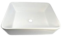 1 lavabo rettangolare in ceramica, 48 x 37 cm