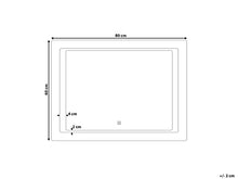 Beliani Specchio da Bagno a Parete Rettangolare con Illuminazione LED 60 x 80 cm Wassy