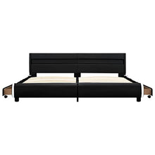 SKM Giroletto con LED Nero in Similpelle 180x200 cm (51.65kg)