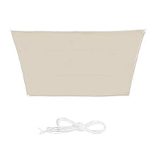 Relaxdays, Beige Tenda a Vela Trapezoidale, Impermeabile, Anti UV, Corde di Supporto, Terrazza e Giardino, 3x5,5x4x4m, 3 x 5,5 x 4 x 4 m