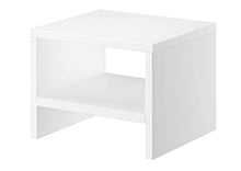 Erst-Holz Moderno Bianco Comodino in Pino massello con ripiano Inferiore 90.20-K5W