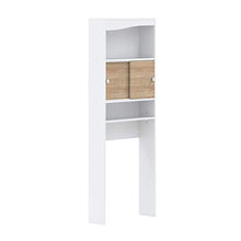 Temahome Click, Mobile per Lavatrice, Nero/Beige (Black & Oak), 177 x 64.3 x 19.2 cm