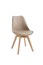 Design Twist Tommy Set di 4 Sedie, Legno, Tortora, 52 x 48.5 x 82 cm