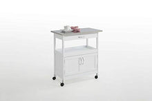 Kit Closet carrello da cucina con 2 porte e Un cassetto, Bianco/Metallo, Unico