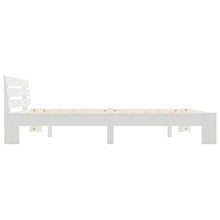 BIGTO - Struttura per letto in legno di pino massiccio, per camera da letto, stile C, colore: bianco, 180 x 200 cm